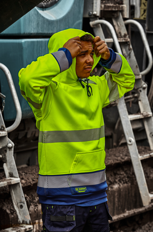 HI VIS TWO TONE HOODY